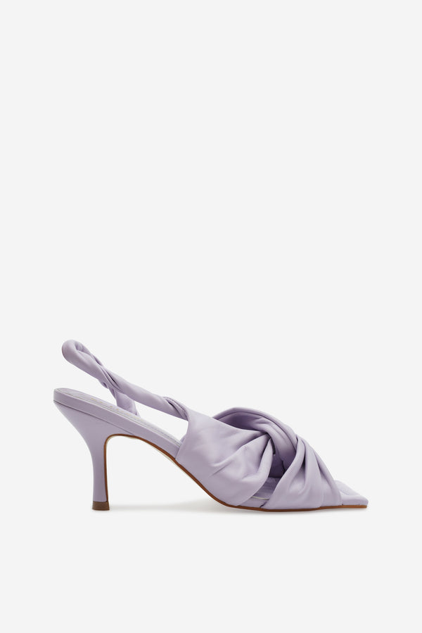 purple sandals with heels