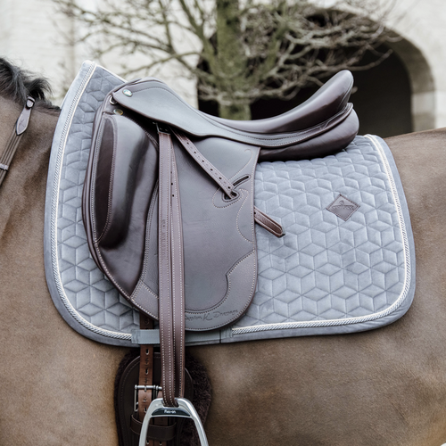 HKM Allure Saddle Pad In Dark Brown - Dressage — 2nd Round Equestrian
