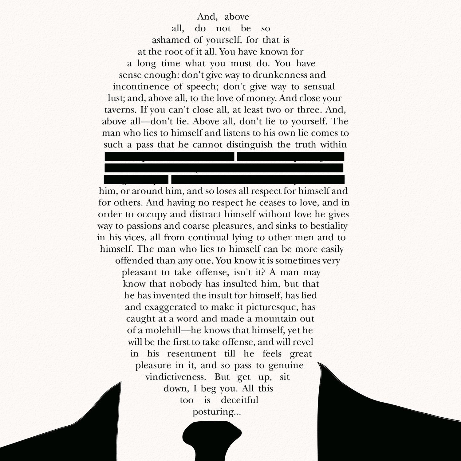 Obvious State Don't Lie Dostoevsky art print by Evan Robertson