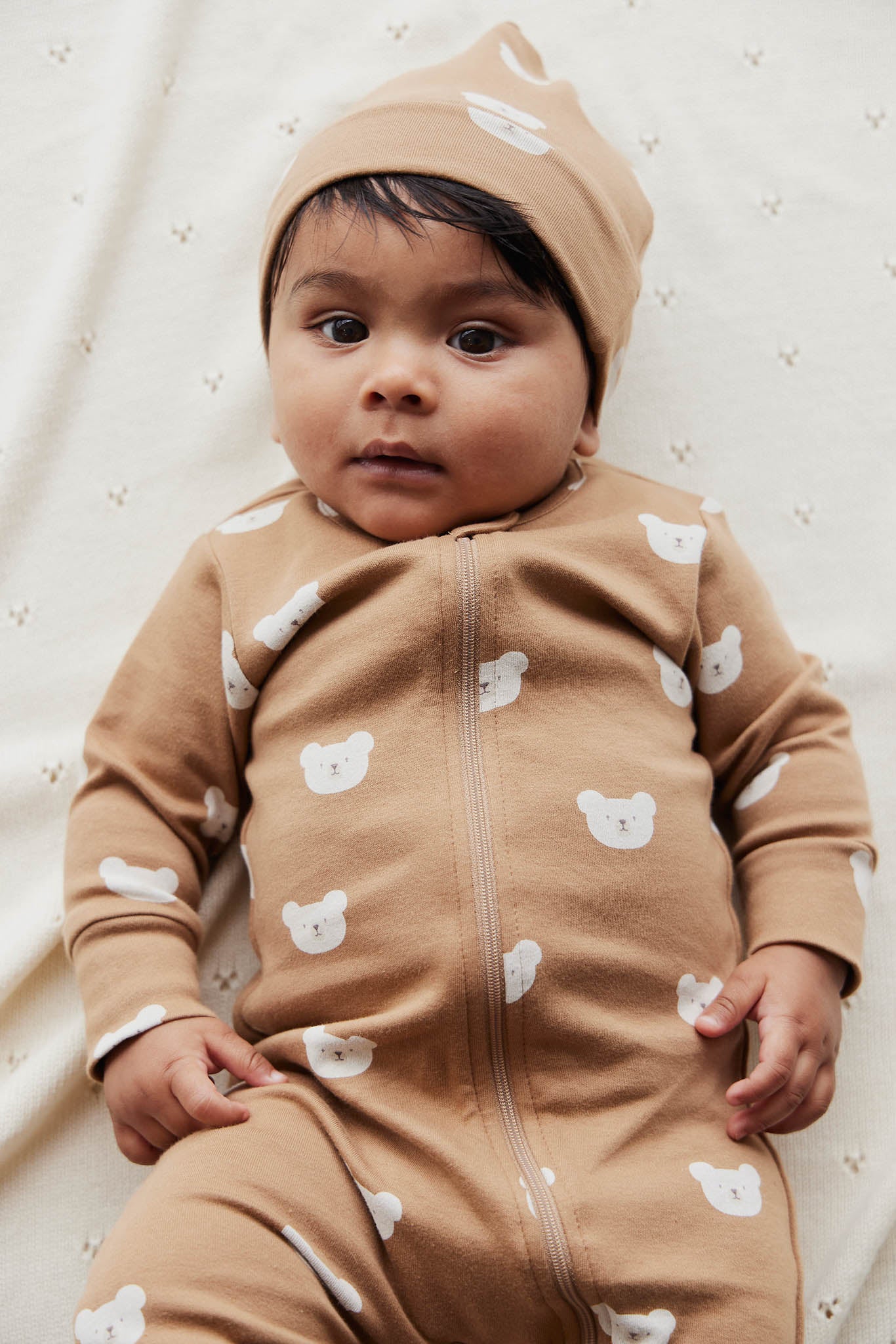 Miann & Co Baby - Long Sleeve Knit Bodysuit - Caramel