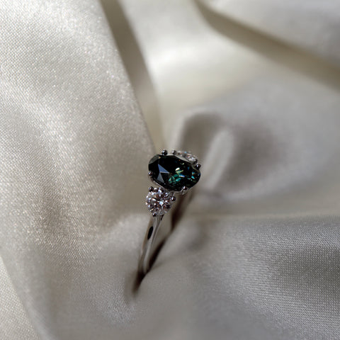 Coloured Moissanite Ring