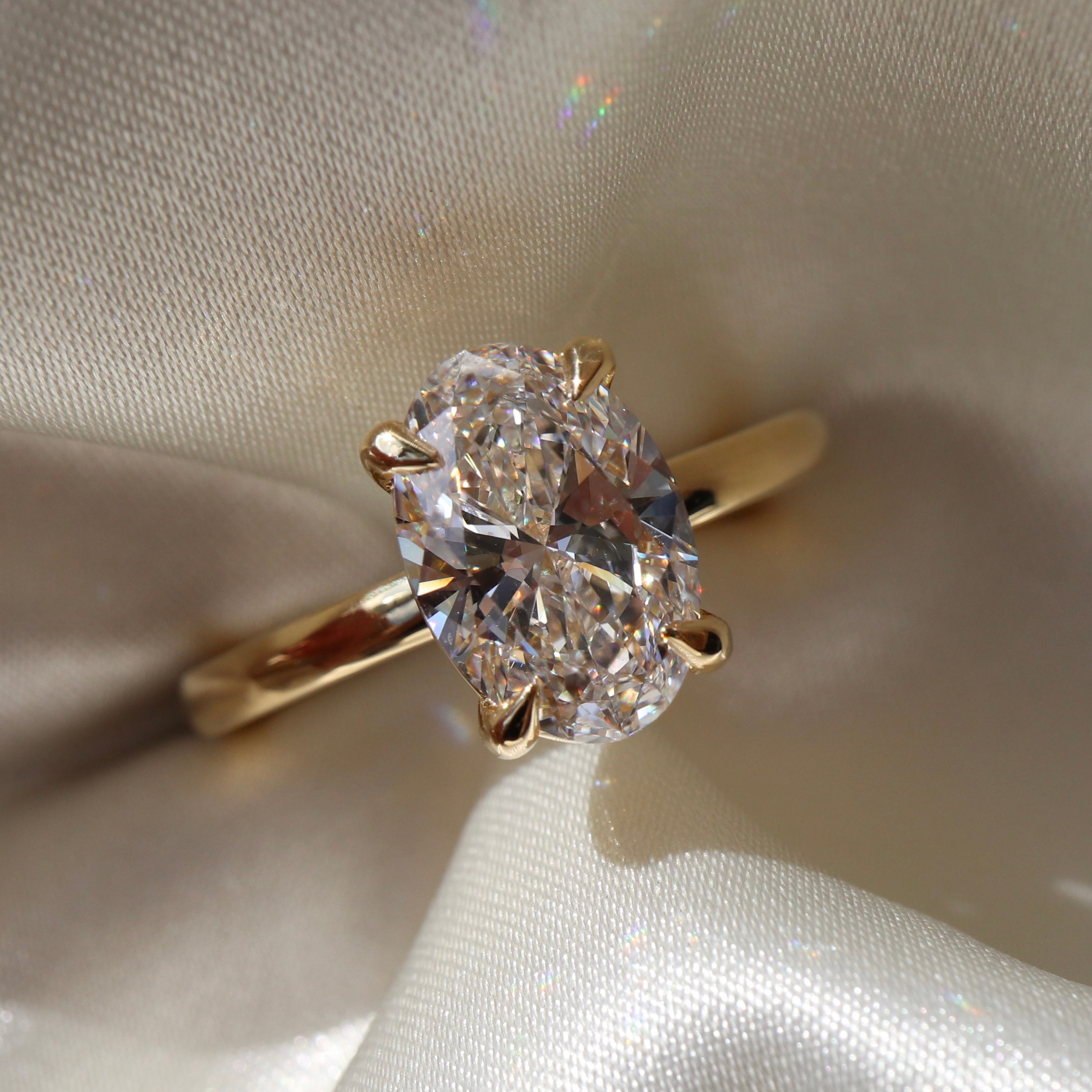 Brilliant Faceting - Moissanite Engagement Ring