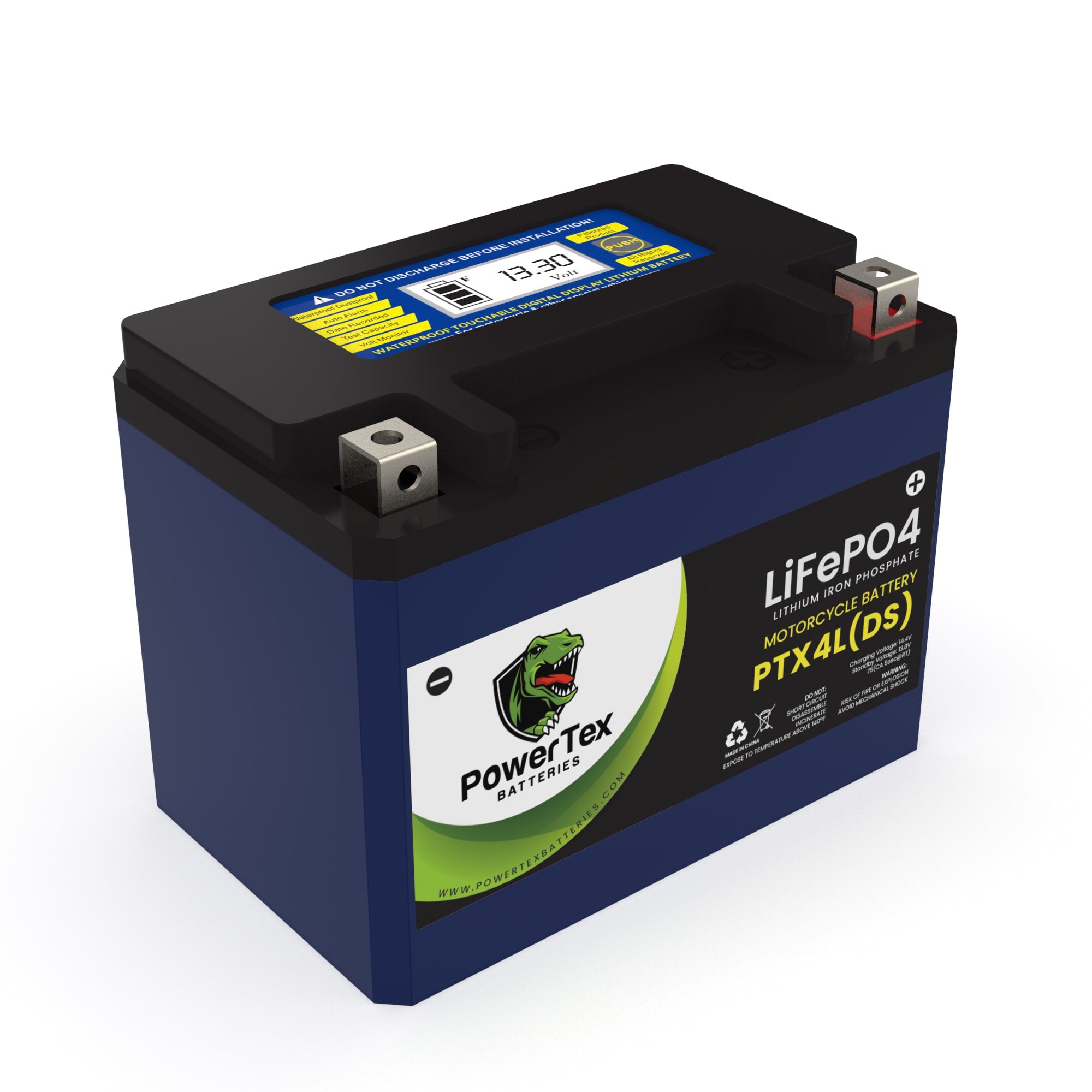 PowerTex Batteries YTX4L-BS LiFePO4 Lithium Iron Phosphate Motorcycle Battery