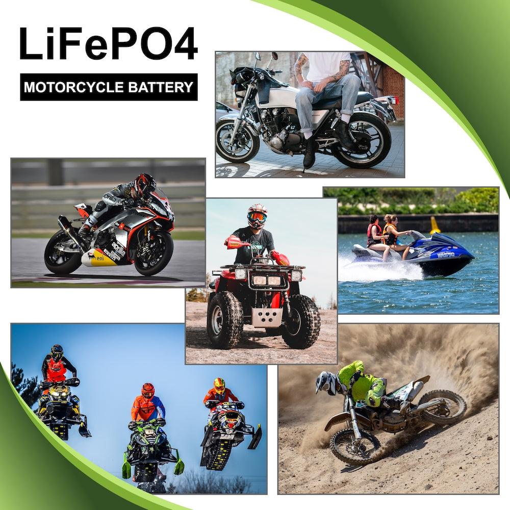 PowerTex Batteries YTX4L-BS LiFePO4 Lithium Iron Phosphate Motorcycle Battery