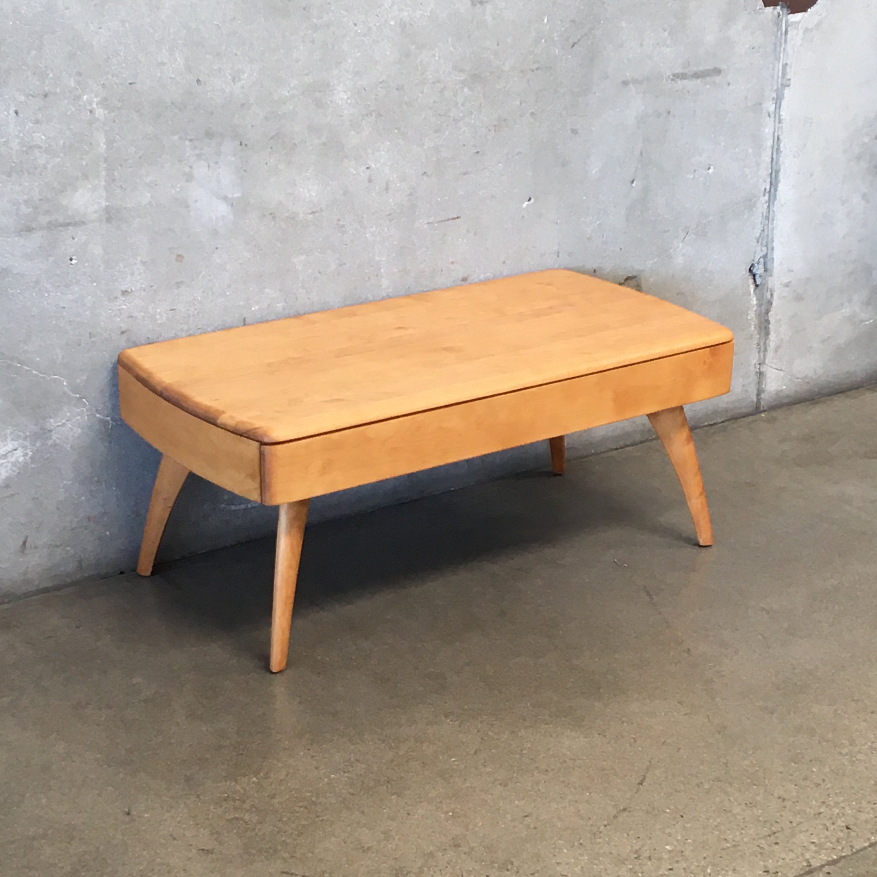 Vintage Heywood Wakefield Coffee Table With Drawer