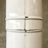 Vintage Mid Century Modern White Porcelain Finish Conical Shape Fireplace