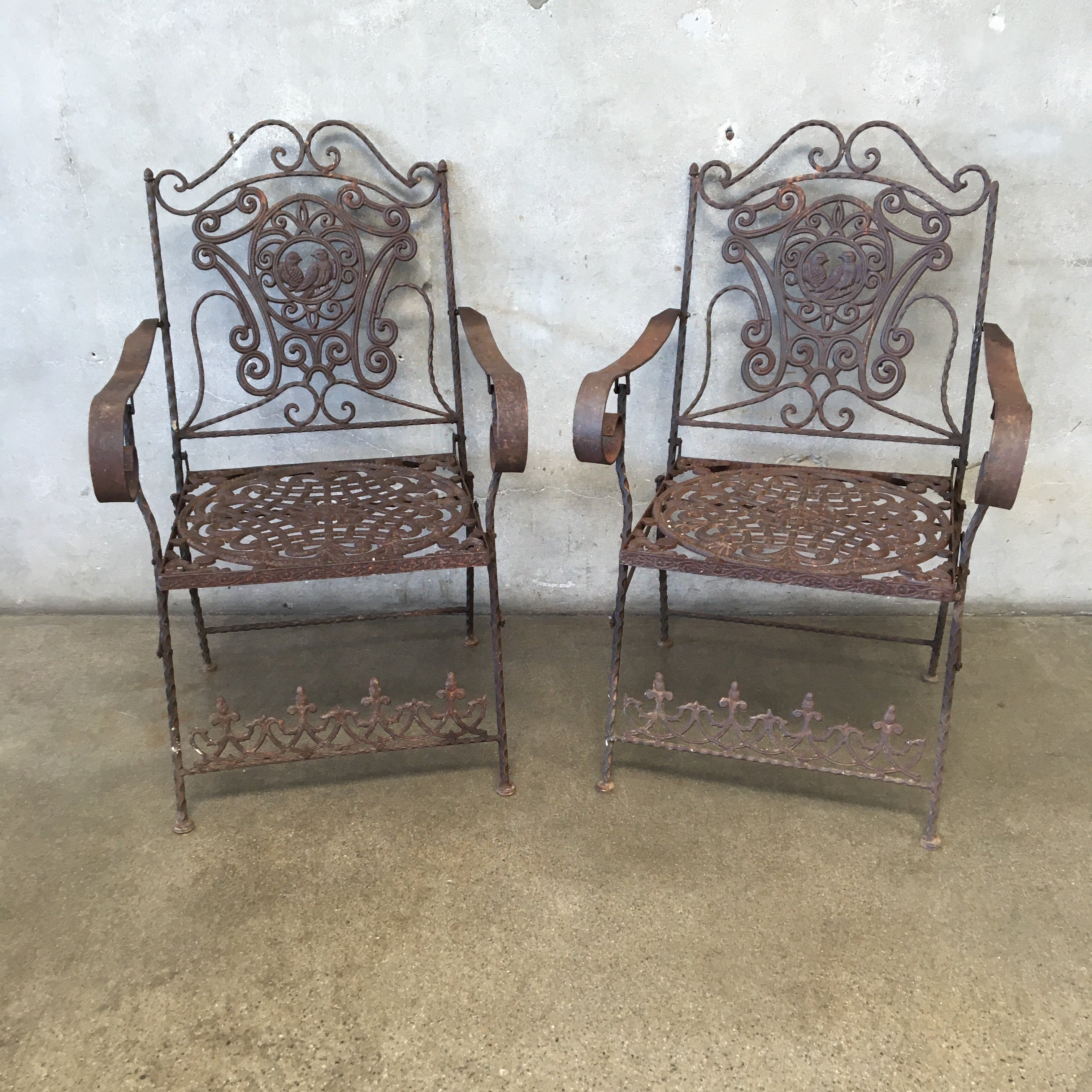 cast iron folding chairs