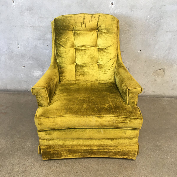 Mid Century Chartreuse Lounge Chair