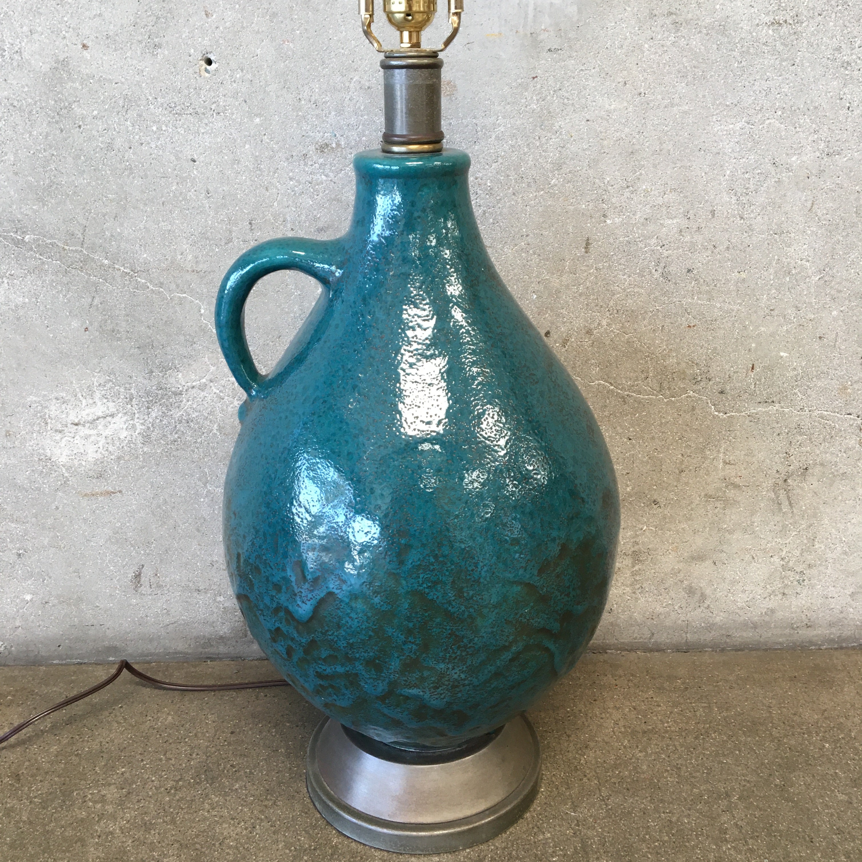 Vintage Turquoise Lava Drip Glaze