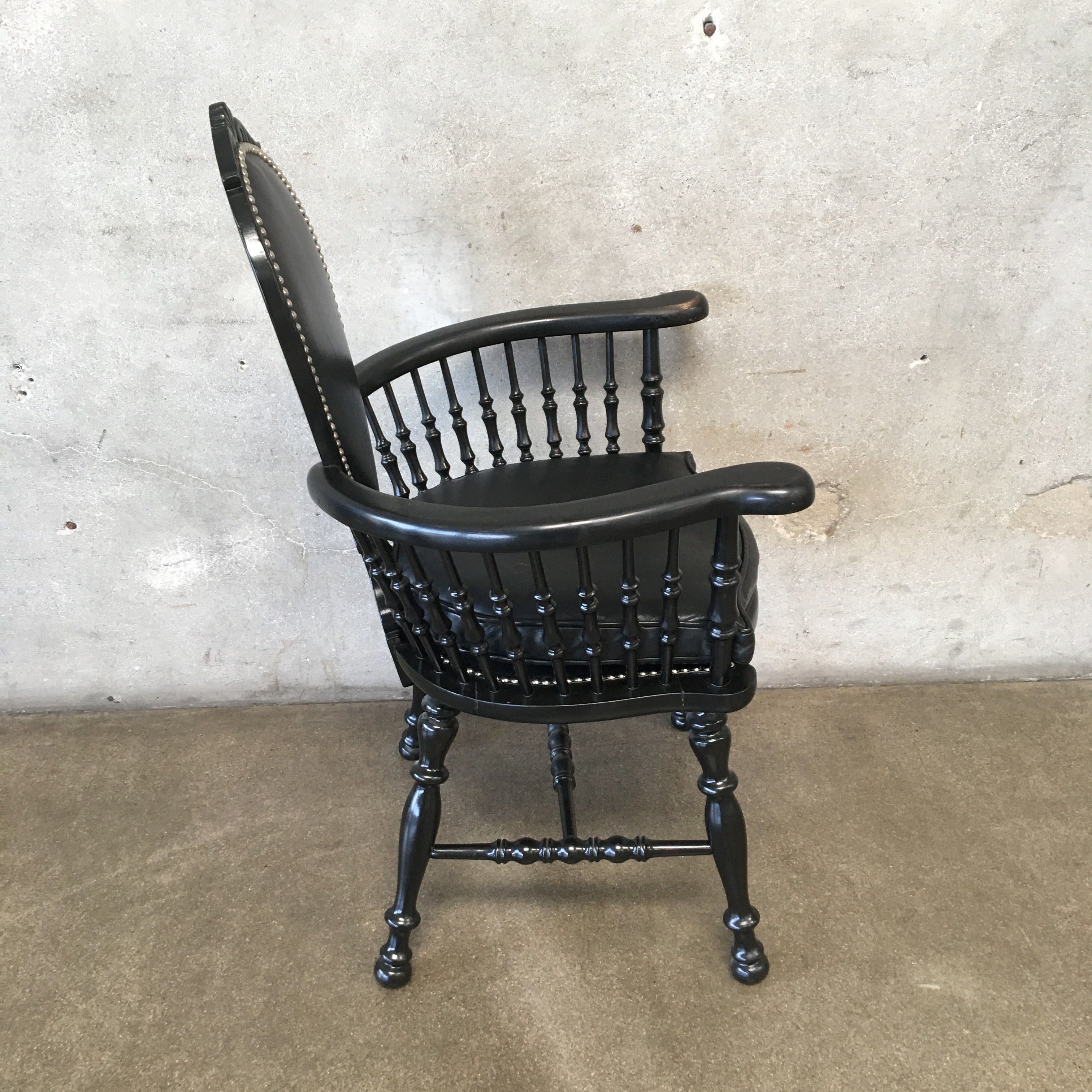 leather windsor chair