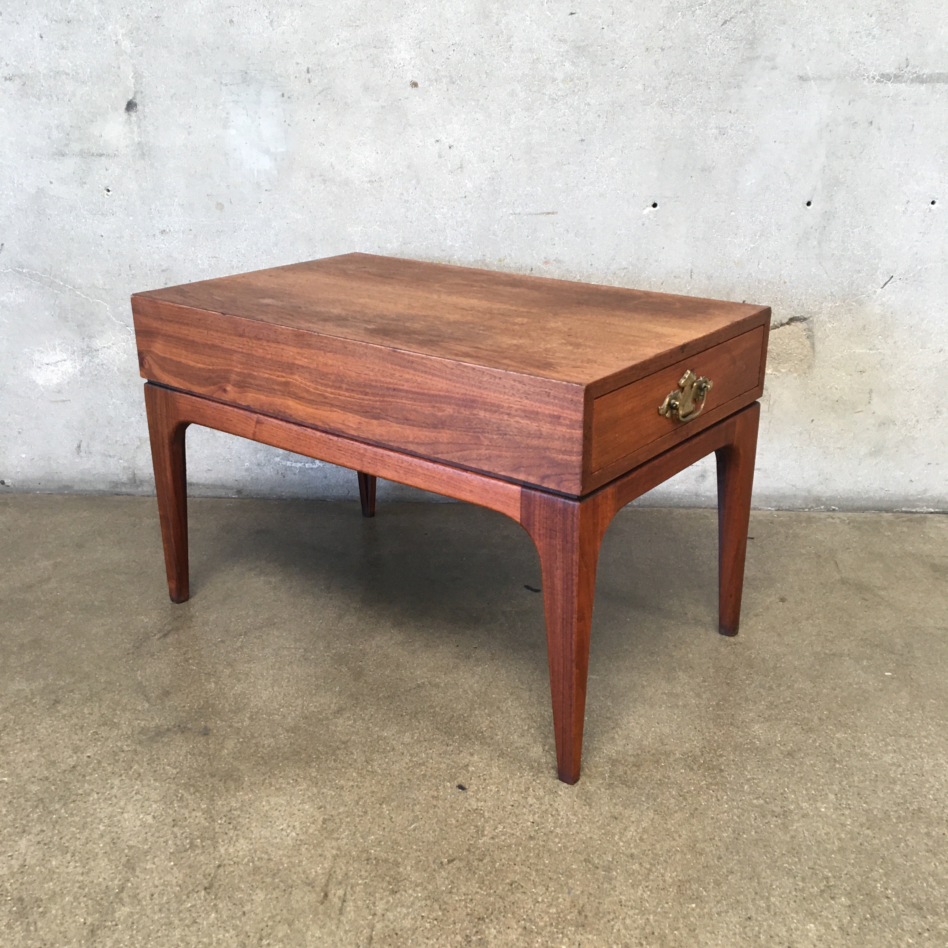 Vintage Mid Century Modern Walnut Side Table