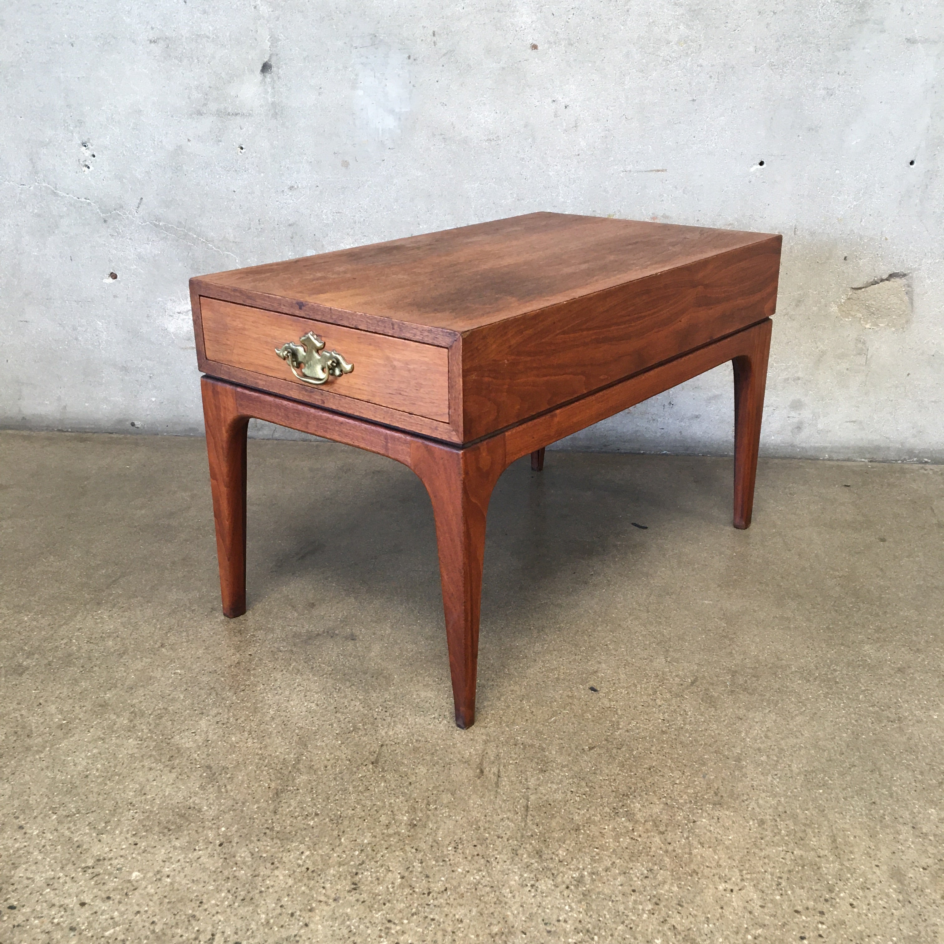 Vintage Mid Century Modern Walnut Side Table