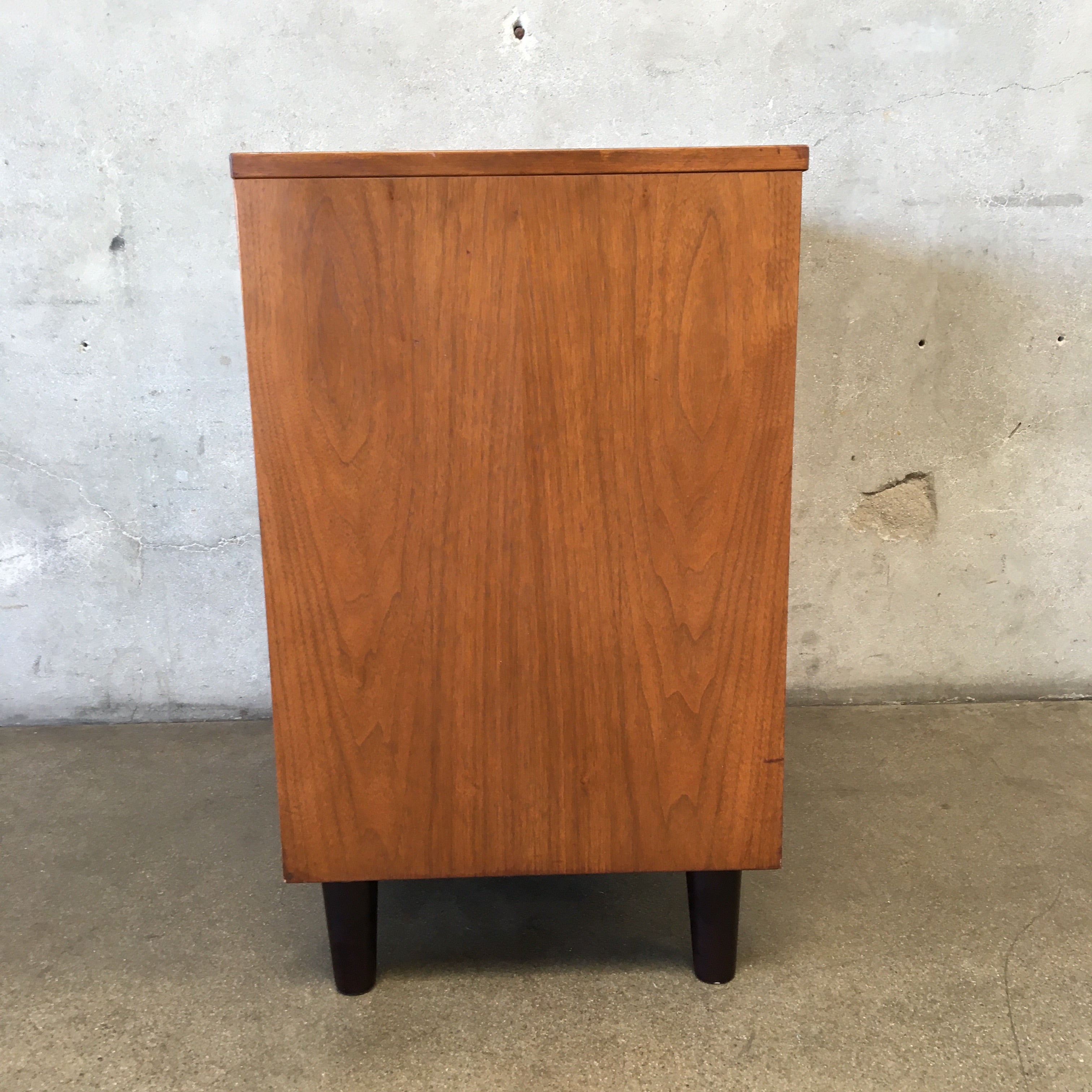 Mid Century Modern Three Drawer Short Dresser by L.A. Period Furniture