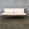 Mid Century Modern Brown Saltman Style Sofa