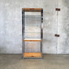 Early 1970's Burlwood and Chrome Lit Etagere