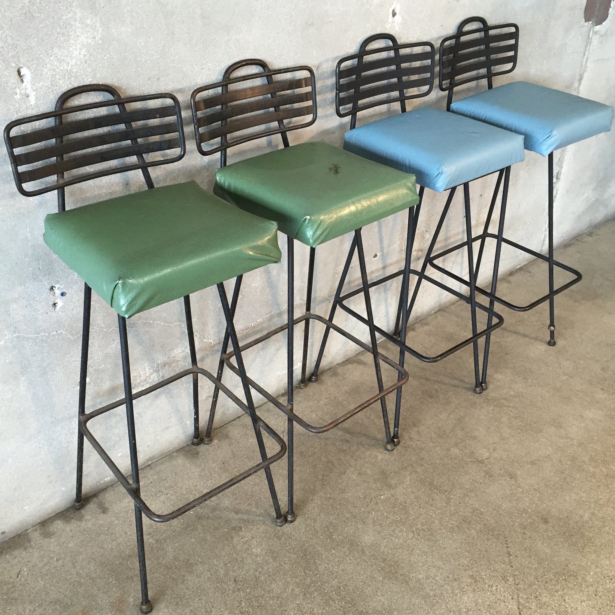 Set of Four Mid Century Modern Stools UrbanAmericana