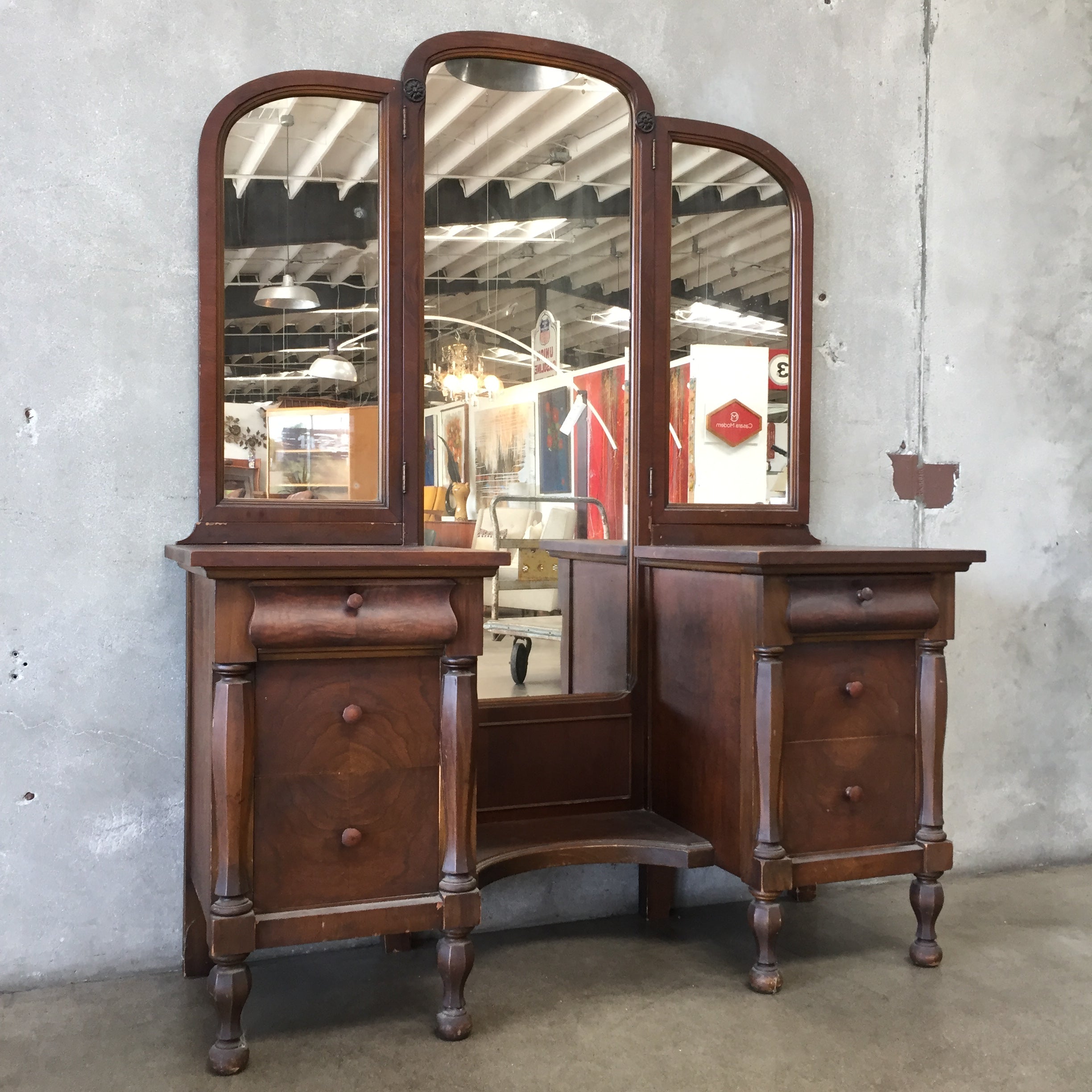 1920 S Wood Three View Vanity