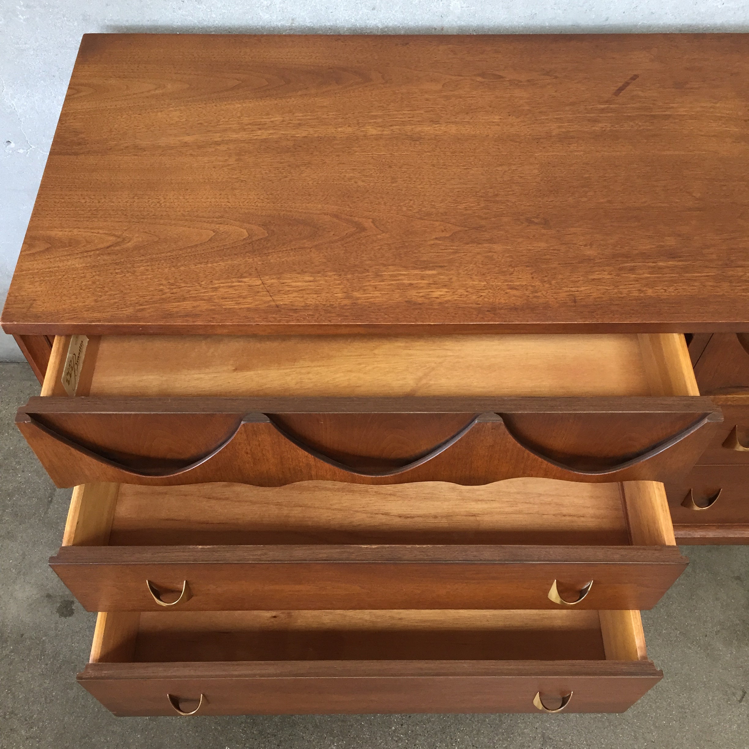 Mid Century Broyhill Brasilia Walnut Dresser