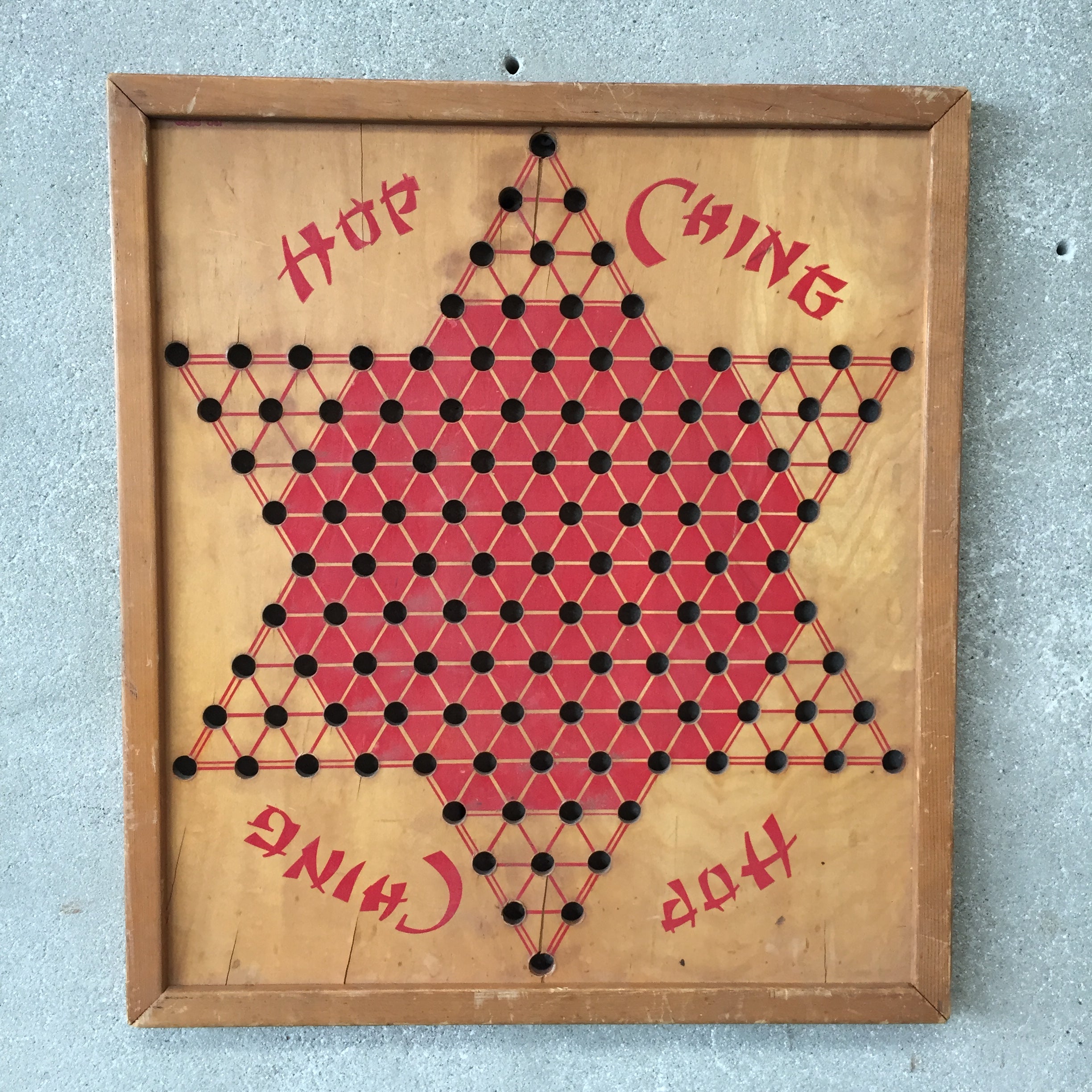 Vintage Hop Ching Chinese Checkers Board