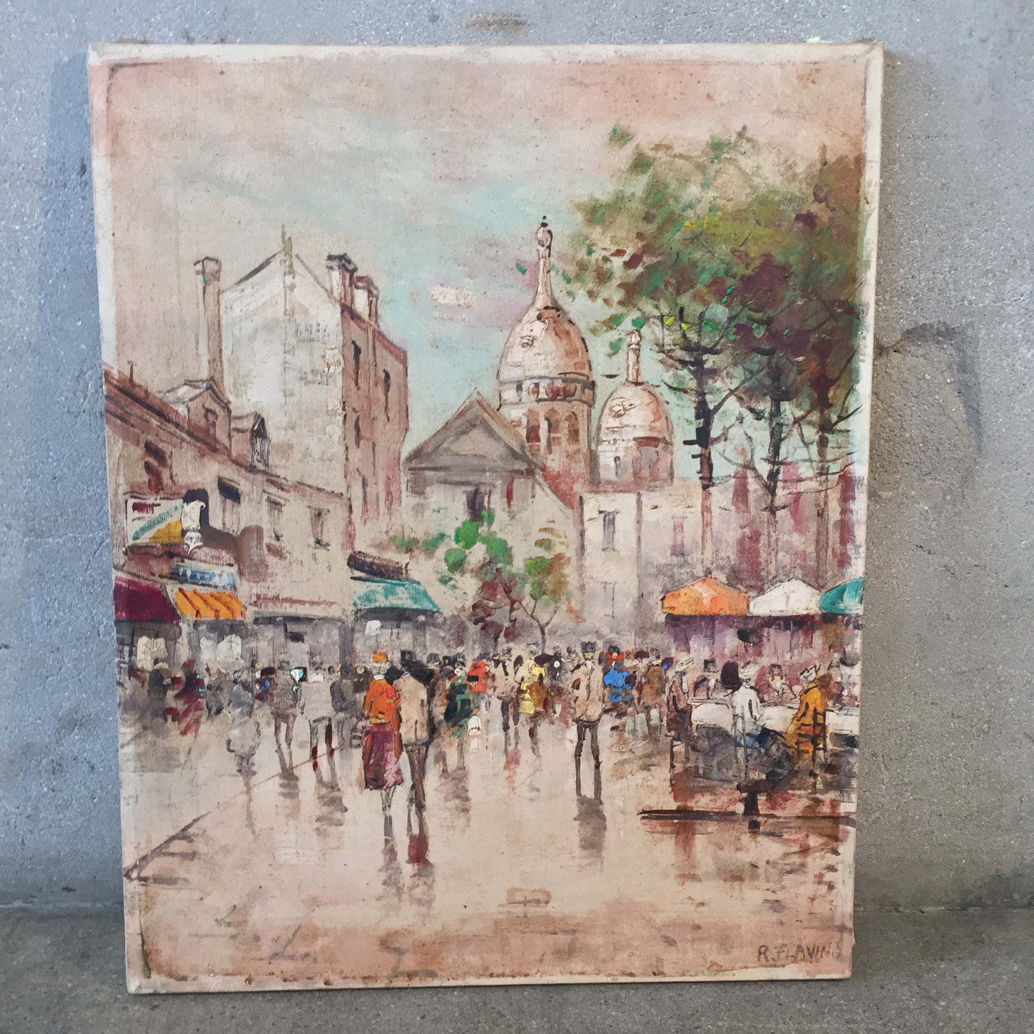 Paris Street Scene Oil Painting