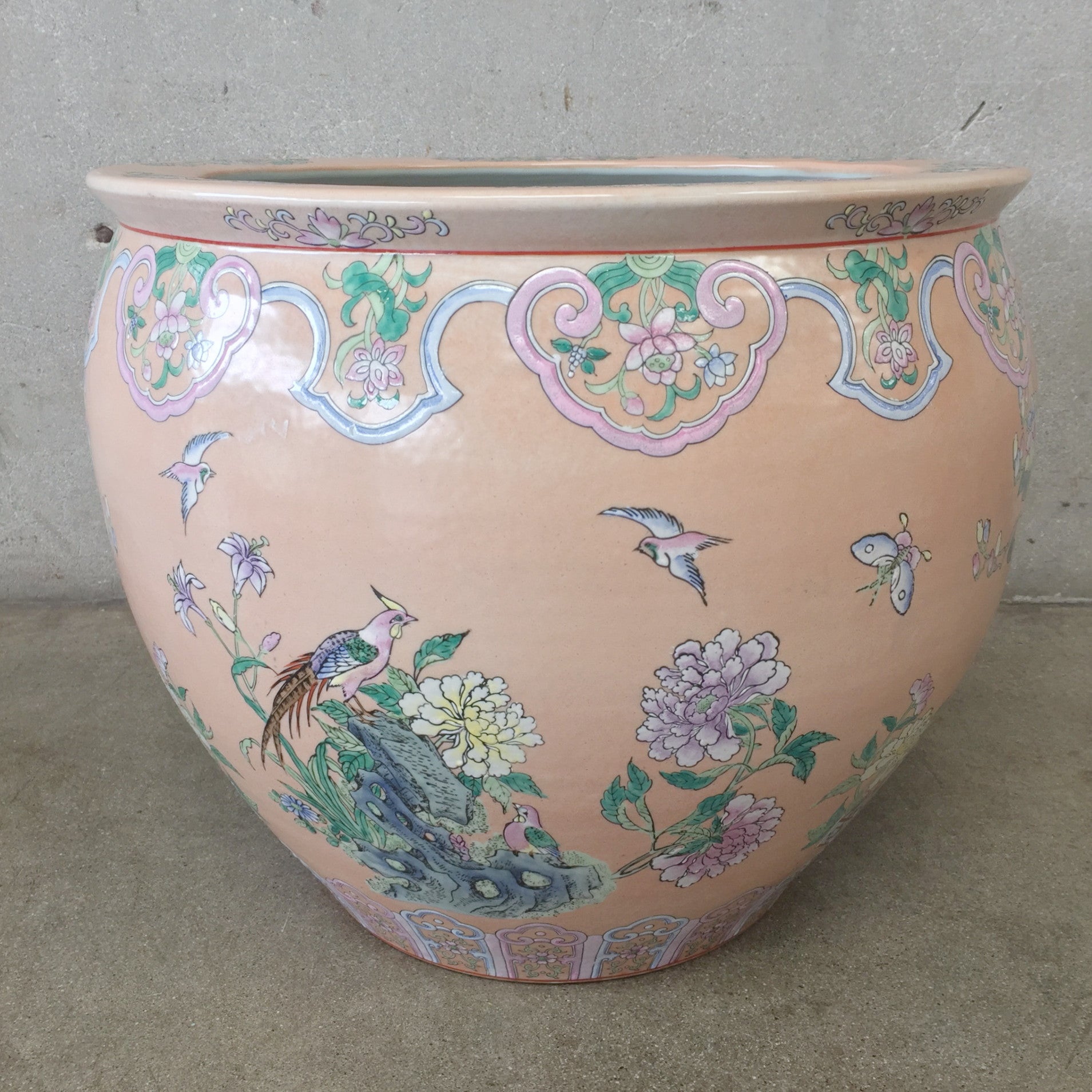 Chinese Porcelain Fish Bowl Planter – UrbanAmericana