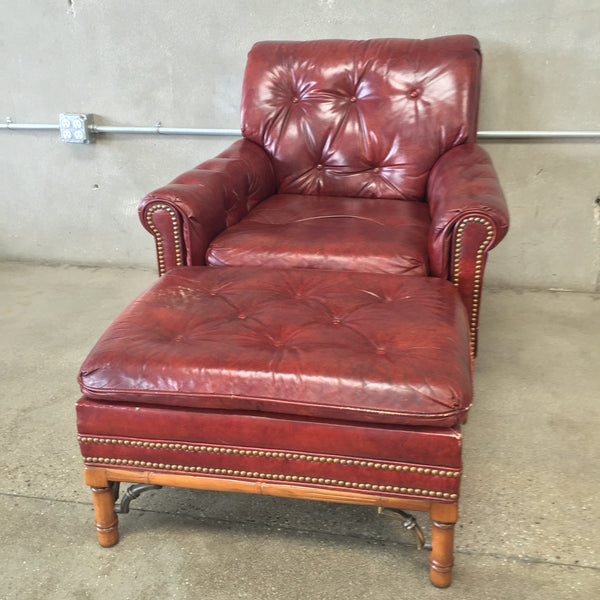 Dark Red Leather Arm Chair And Ottoman UrbanAmericana   IMG 5811 Grande.JPG