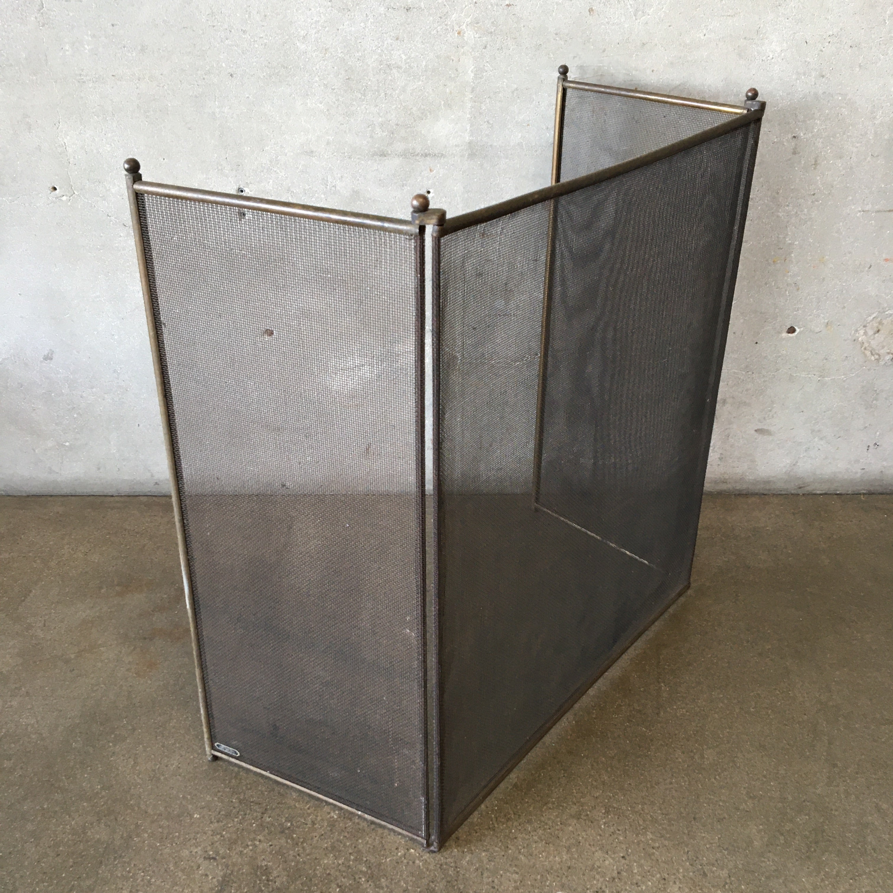 mid century modern fireplace screen