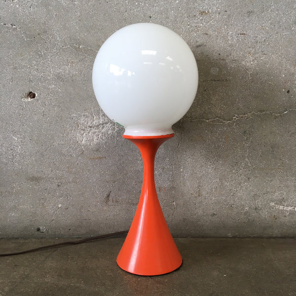 vintage orange table lamp