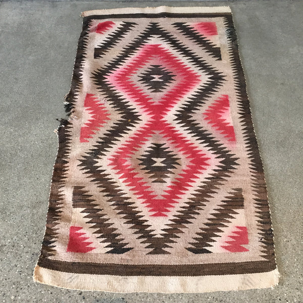 Vintage Navajo Style Geometric Rug