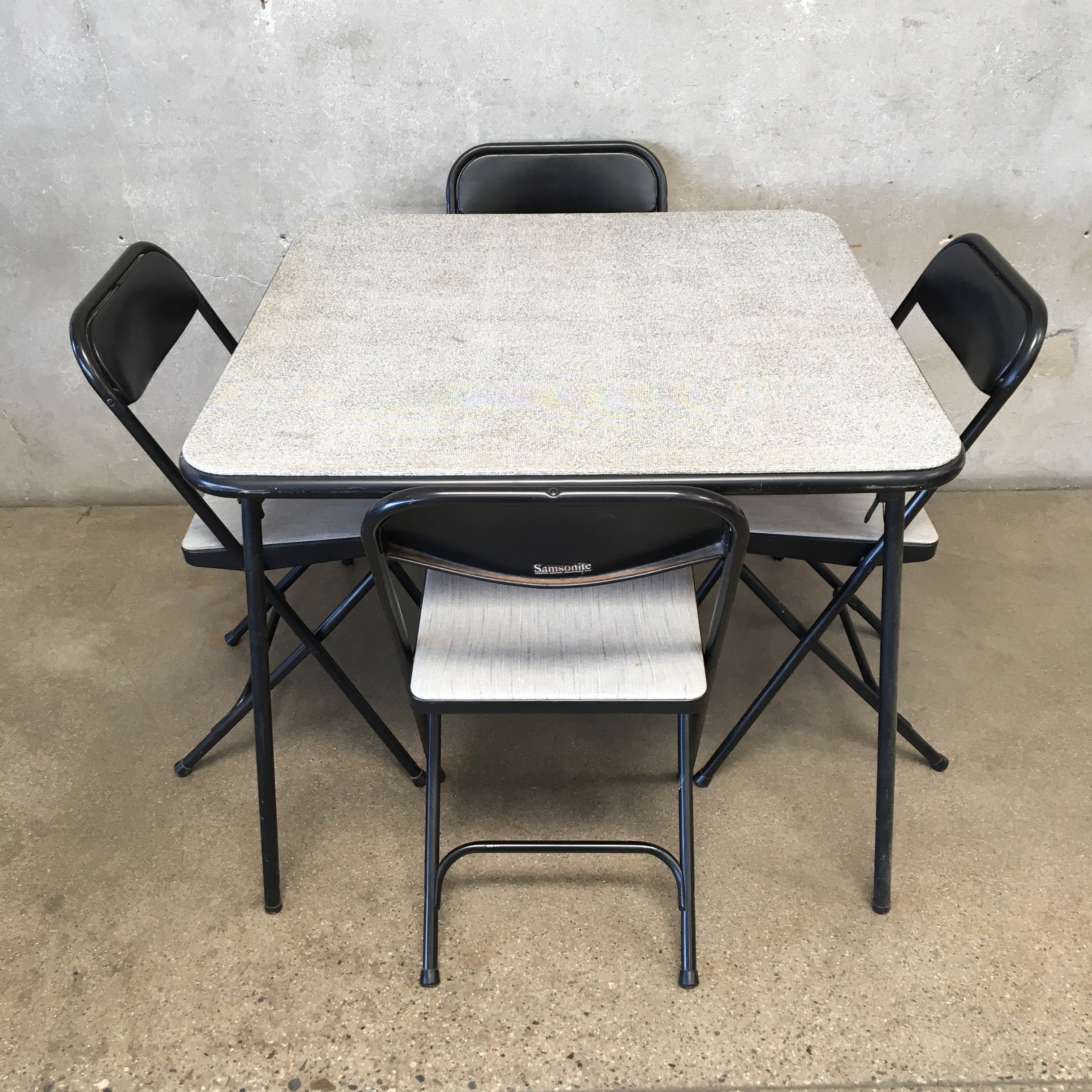 vintage samsonite card table and chairs