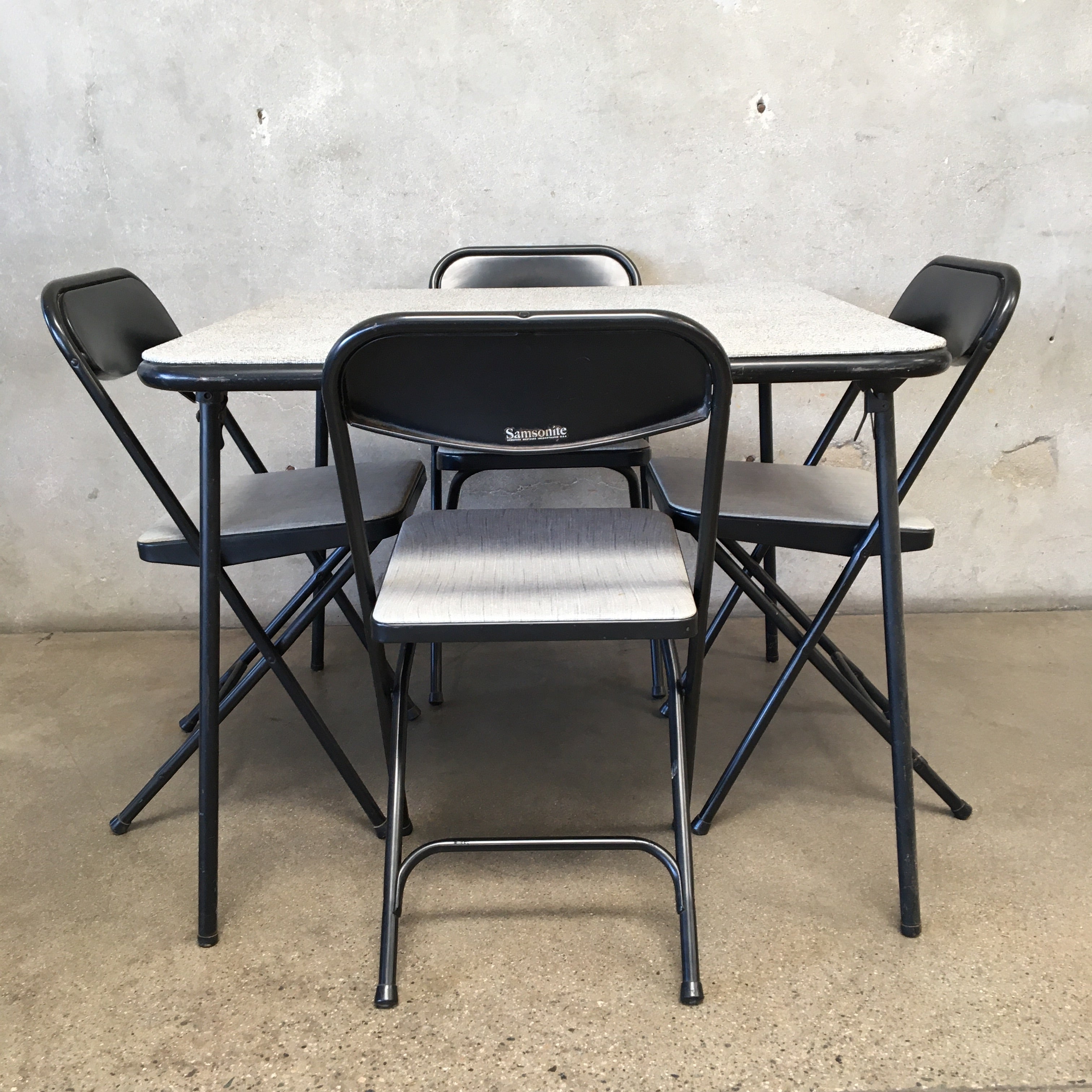 vintage samsonite card table and chairs