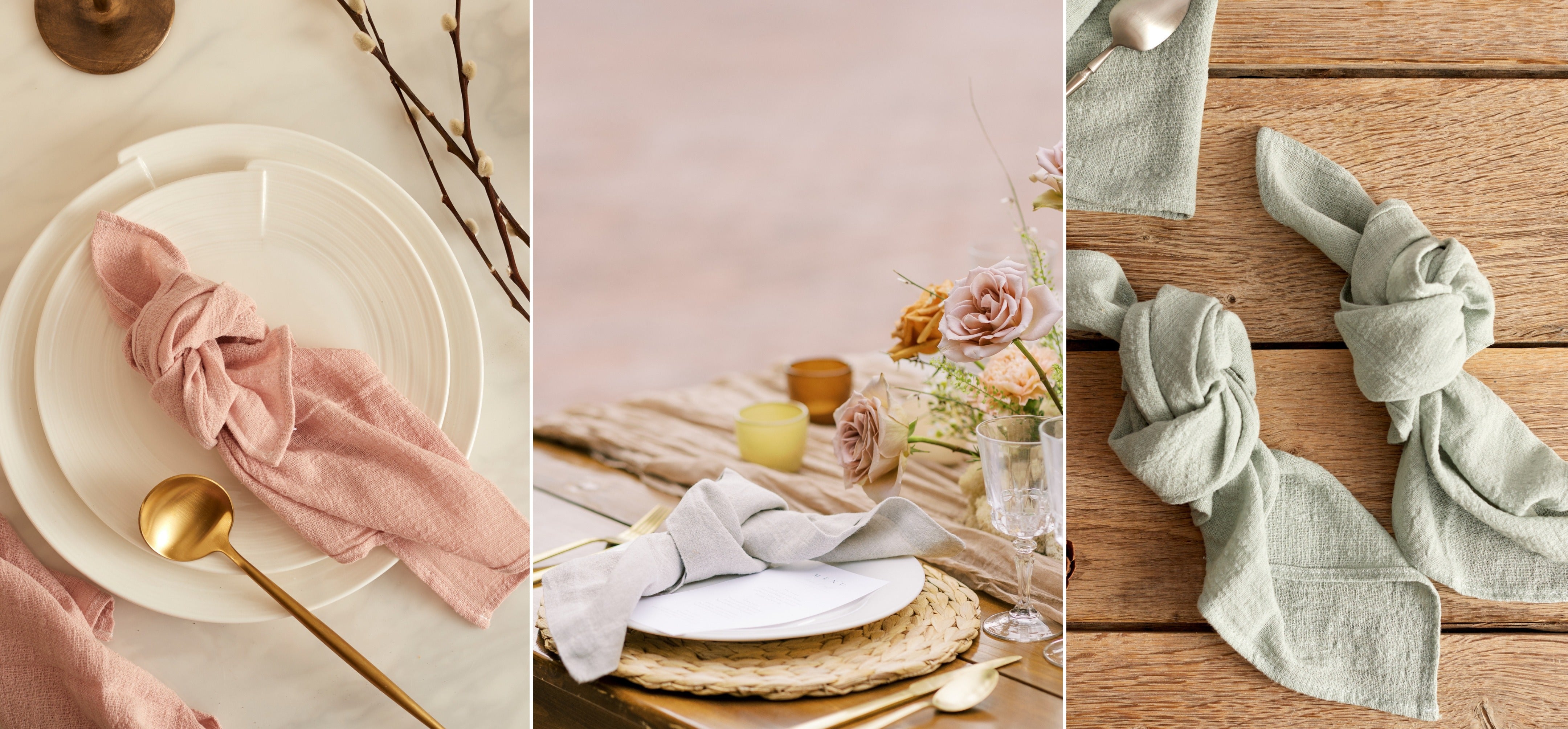 What a Host Home: Cotton Gauze and Linen Napkin Fold 