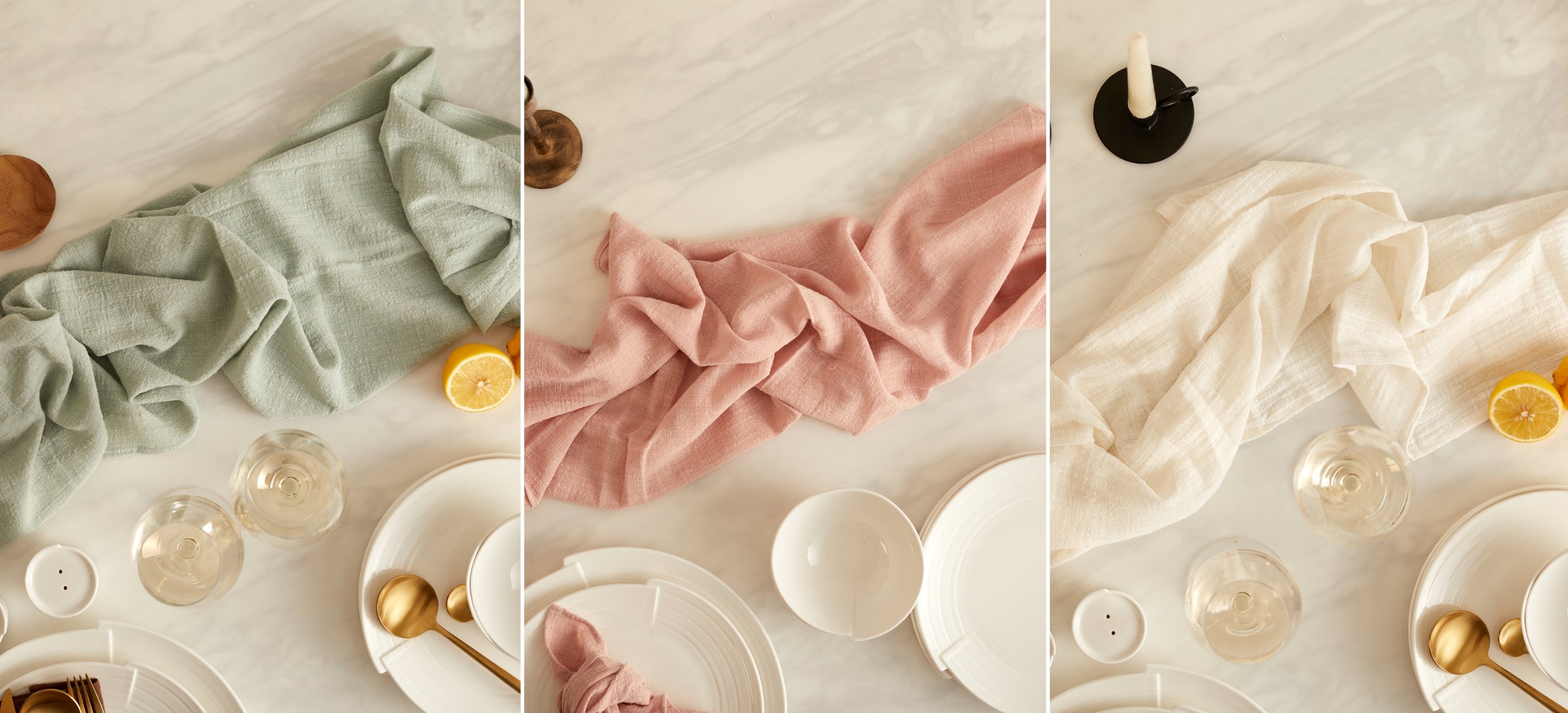 What a Host Home: Coloured Cotton Gauze Table Runners