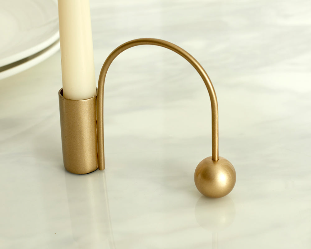 What a Host Home: Modern Brass Gold Candle Holder