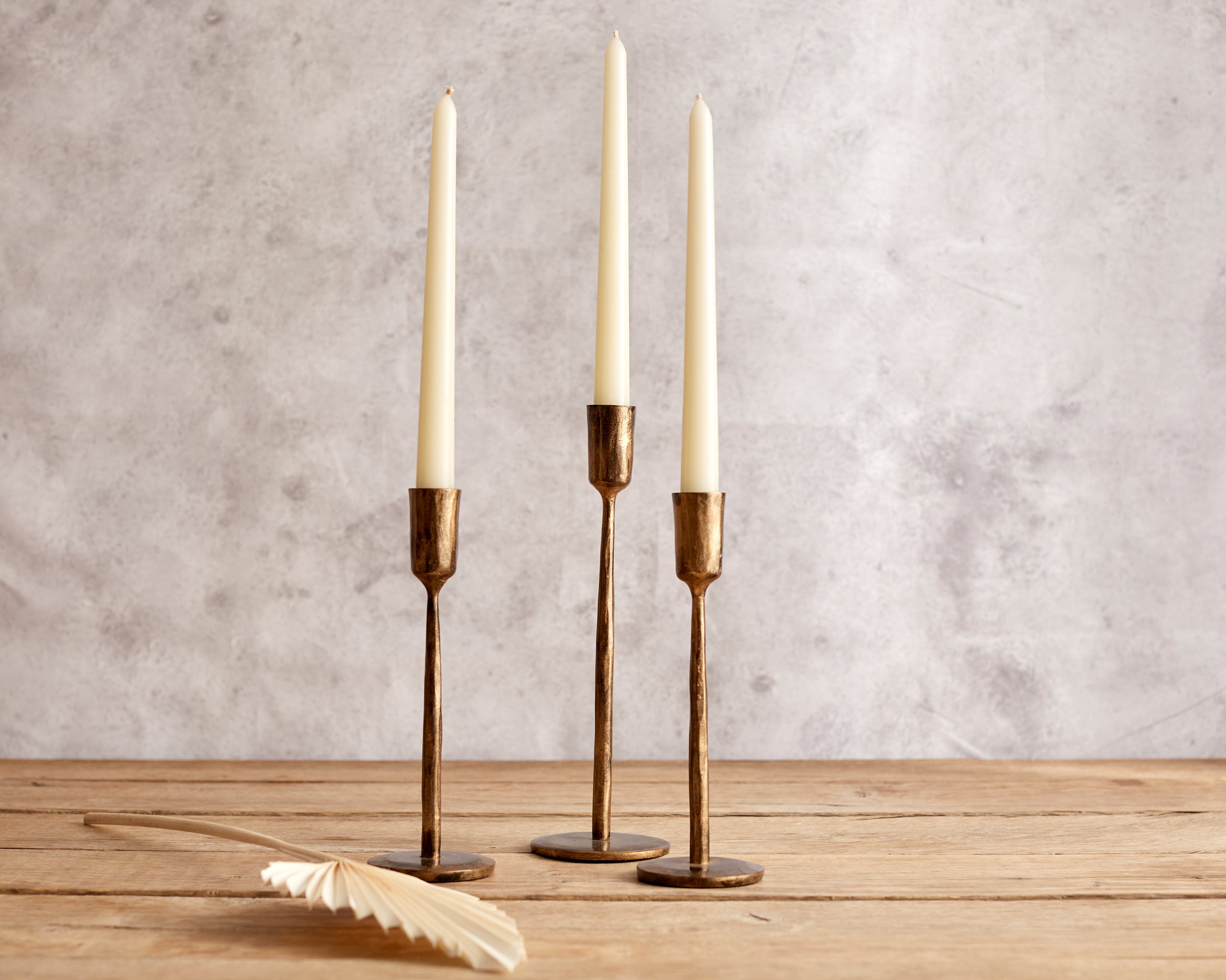 Iron brass gold candle holders from What a Host Home Decor
