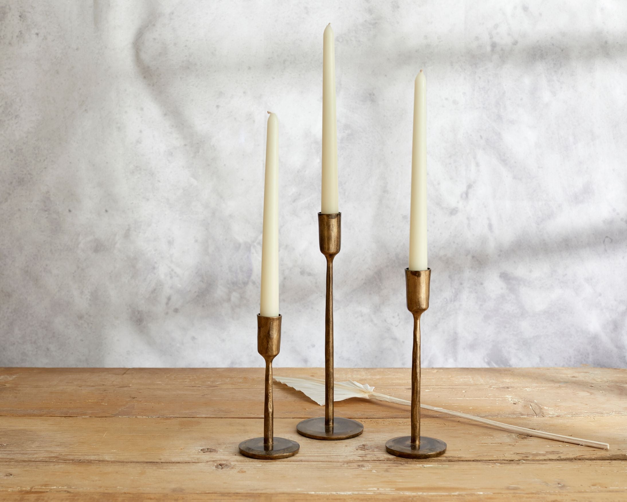 What a Host Home: Brass Gold Candle Holders Set