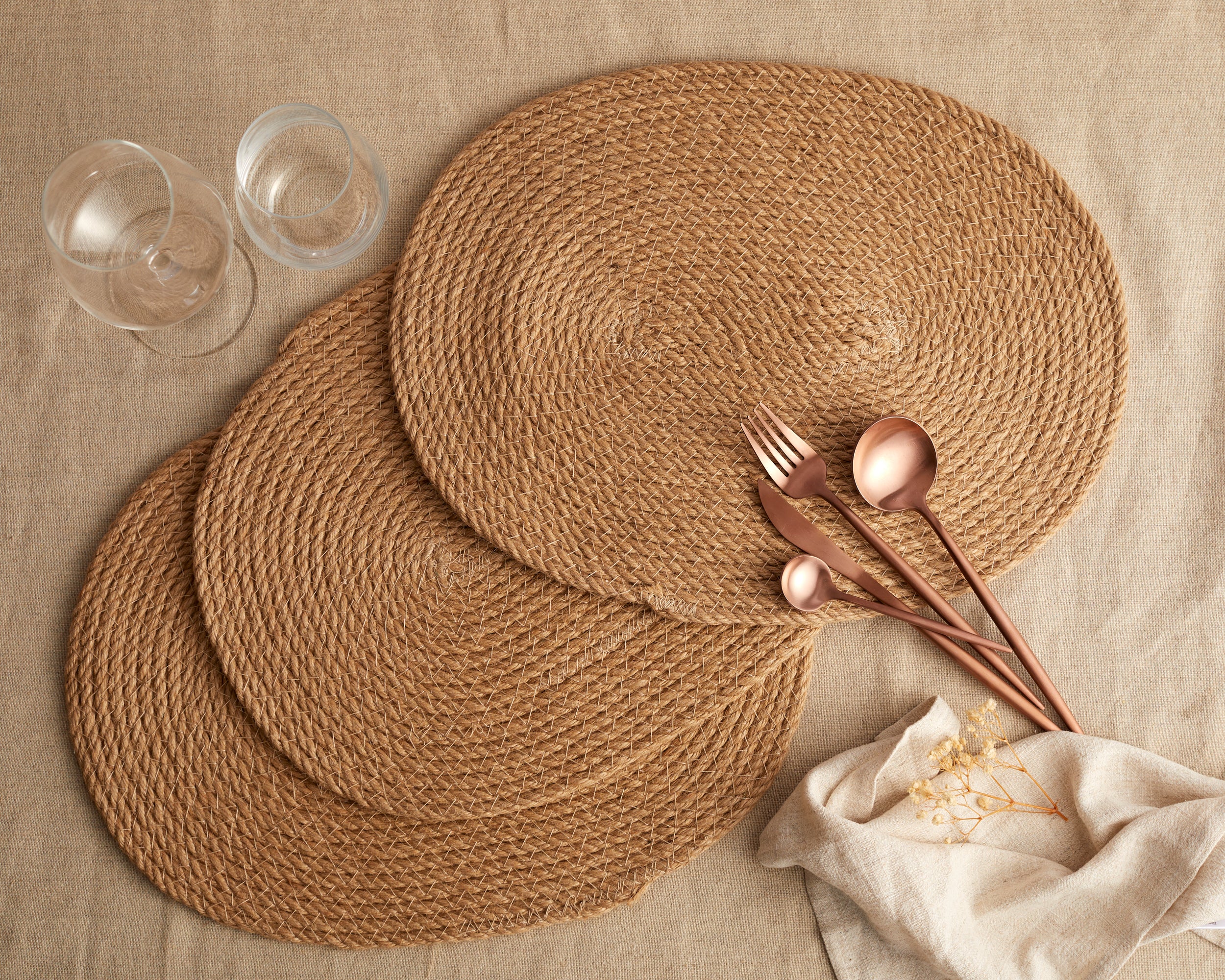 What a Host Home: Oval Shape Jute Placemat set