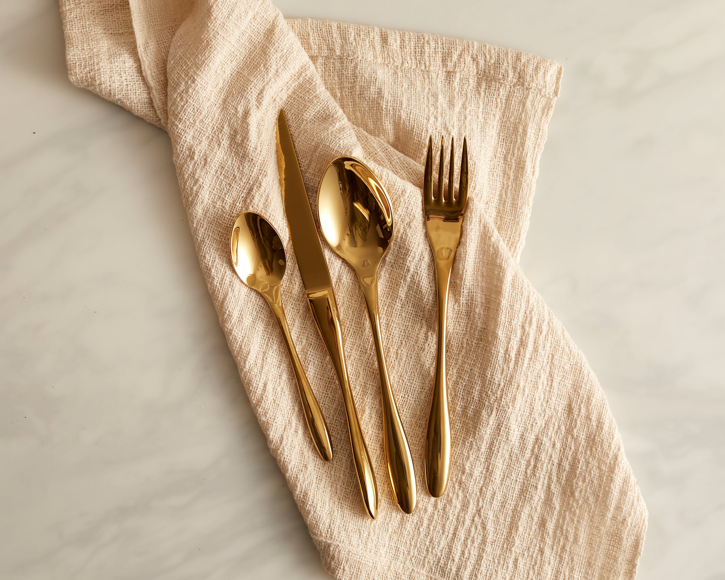 Stainless Steel Gold Cutlery Set Restaurant Quality from What a Host Home Decor