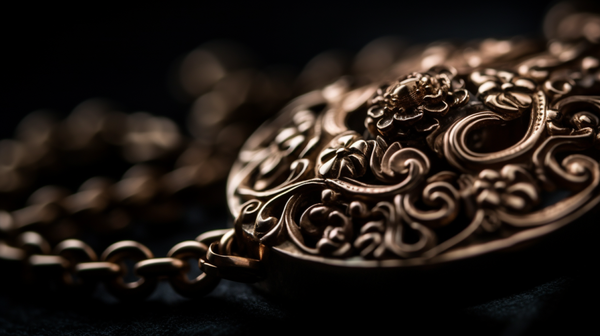 Close-up of a finely crafted piece of jewellery highlighting its aesthetic appeal and intricate details.