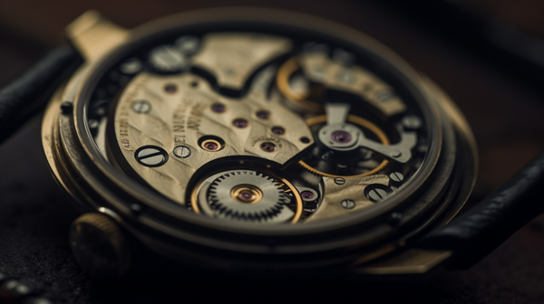 A close-up shot of a vintage watch