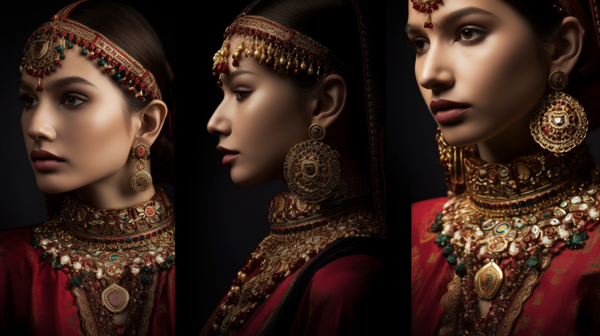 Diverse collage of traditional ethnic, contemporary Western, and commercial jewellery pieces