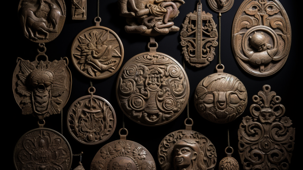 Collection of Central and South American cast ornaments