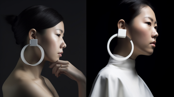 An ethically-sourced, contemporary jewelry piece showcasing forward-thinking design and sustainable materials.