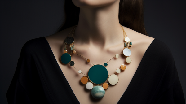 Necklace demonstrating balance and scale in jewellery design with proportional components.