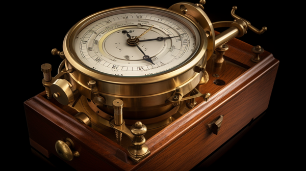 An image of an antique marine chronometer