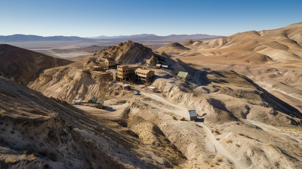 aerial view of the now-closed Argyle Diamond Mine, emphasizing its vastness and remote location