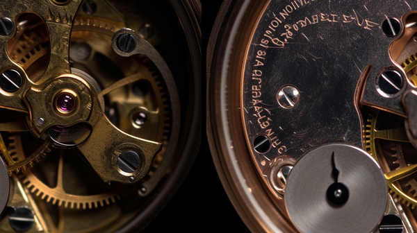 bi-metallic compensation balance from an antique watch