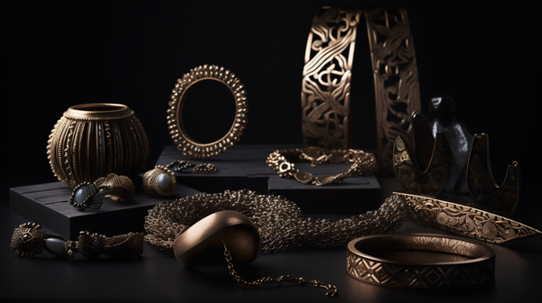 A cohesive collection of jewellery pieces showcasing a shared theme or technique