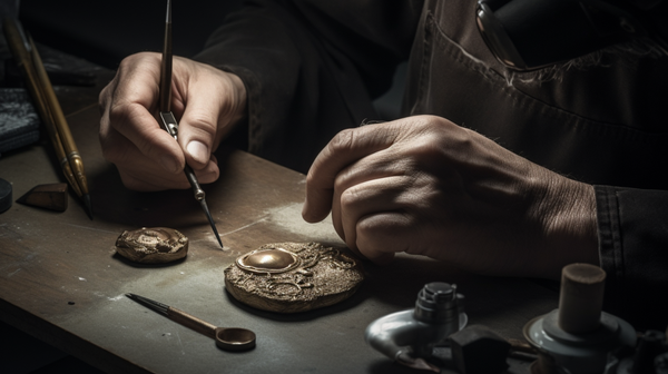 Professional jeweller employing industrial techniques in the creation of contemporary jewellery.