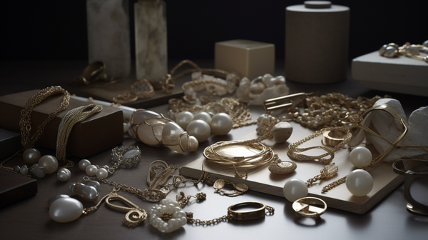 A wide assortment of contemporary jewellery showcasing diverse styles, designs, and materials on a neutral background.